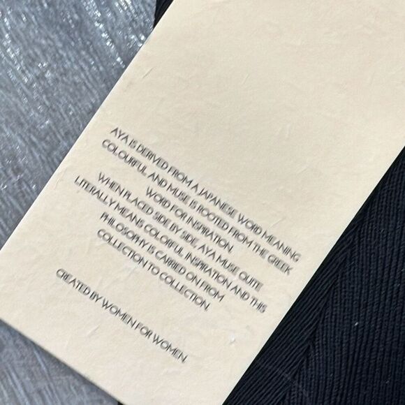 NWT Aya Muse Inio Black Viscose Long Sleeve Stretchy Maxi Dress Size S B36 - Picture 5 of 8